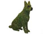 German Shepherd Sitting Topiary Frame Filled with green dyed sphagnum moss - Henderson Garden Supply