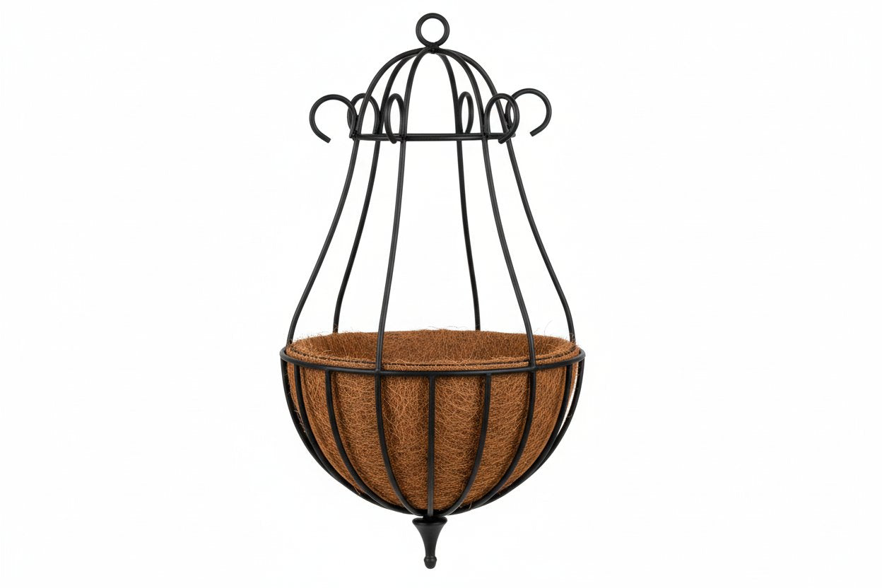 Peacock Hanging Basket with Liner - 2 Sizes - Henderson Garden Supply