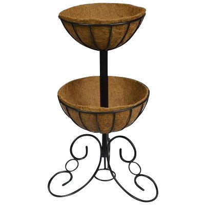 Two-Tier Planter and Liner Patio Basket Set - Henderson Garden Supply