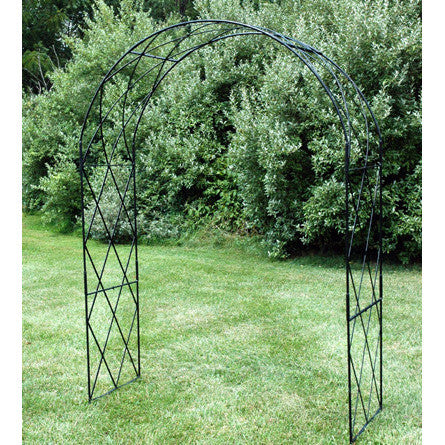 Solid Rod Steel Lattice Garden Arch Arbor - Henderson Garden Supply