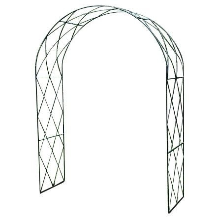 Solid Rod Steel Lattice Garden Arch Arbor - Henderson Garden Supply