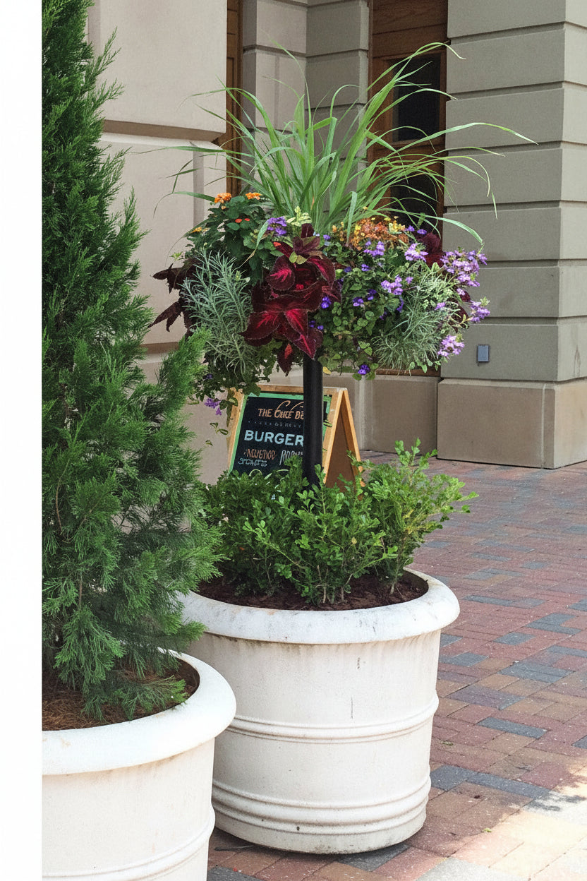 bigger pots for plants Pamela Crawford Basket Column Kit for Large Pots Large Basket Column Kit