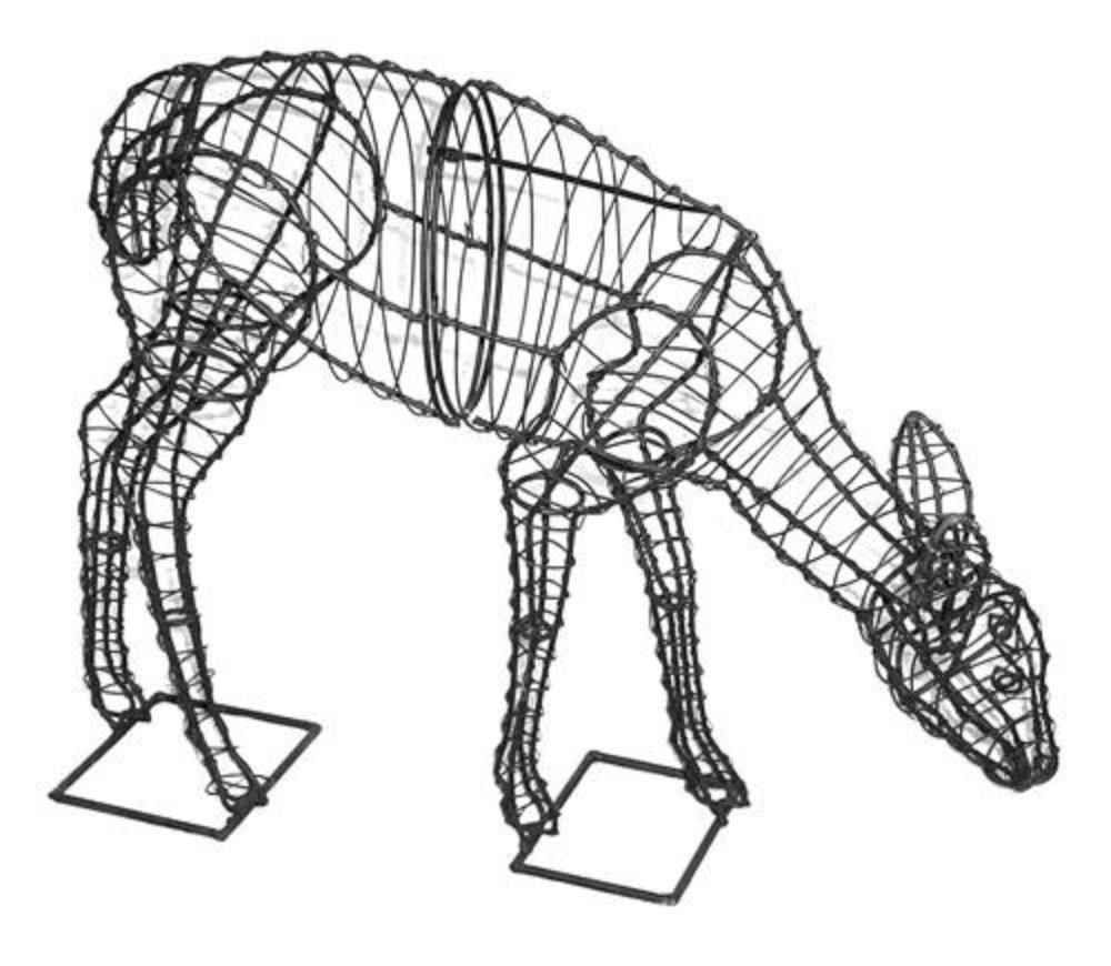 Doe grazing steel topiary frame - Henderson Garden Supply