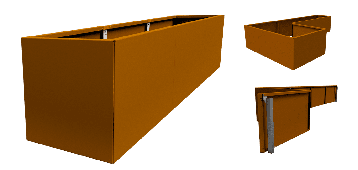 15.75" Height Modular Planter - Weathering