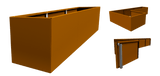 Weathering Steel 15.75" Height Raised Garden Bed Planter Sections