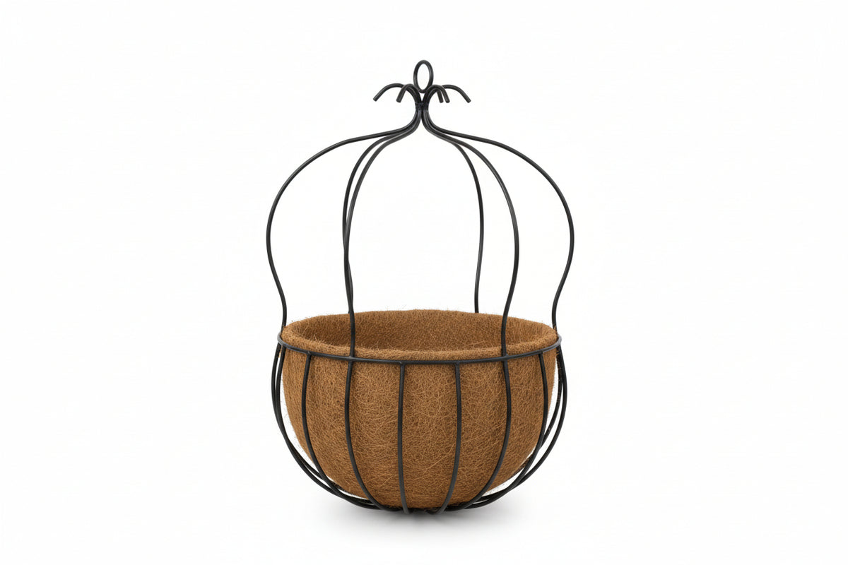 semi circle hanging planter Imperial Hanging Planter & Coco Fiber Liner Set