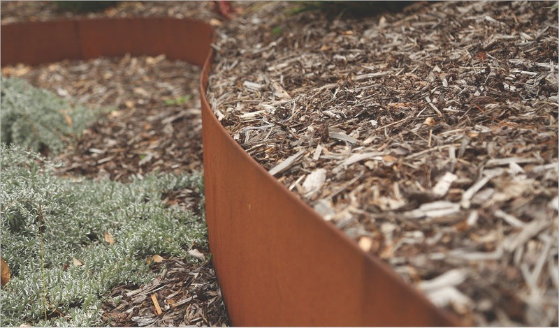 Straightcurve 9.5" Flexible CorTen Steel Edging - Henderson Garden Supply