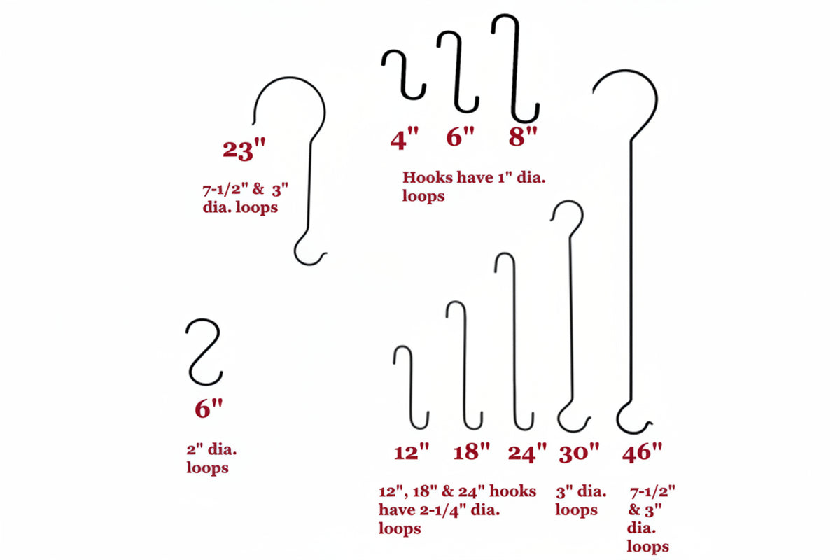heavy duty s hooks for hanging plants Heavy Duty Black S Hooks