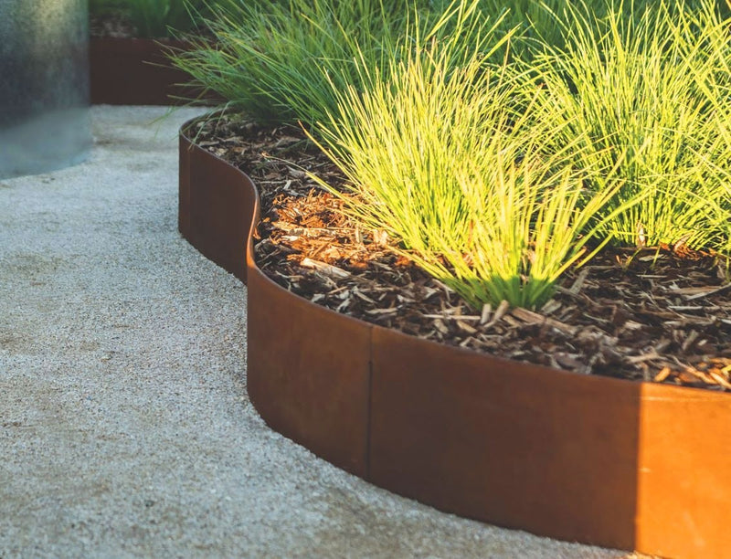 StraightCurve 15.75" CorTen Flexible Steel Edging - Henderson Garden Supply