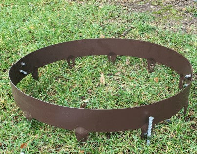 Core Pre-Rolled Brown Steel Tree or Shrub Rings - Henderson Garden Supply