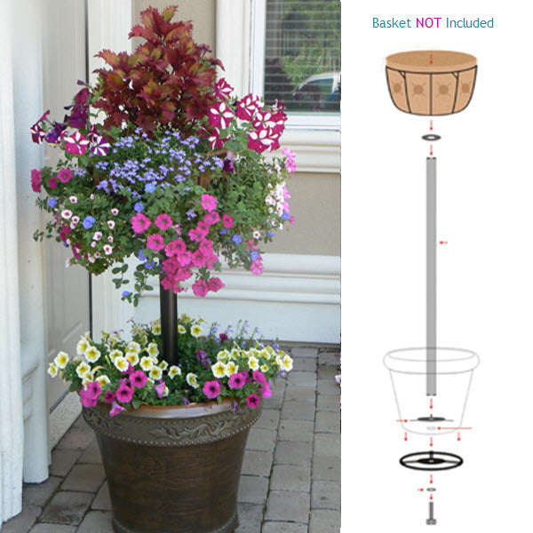 Pamela Crawford's Basket Column for Large Pots Vertical Gardening - Henderson Garden Supply