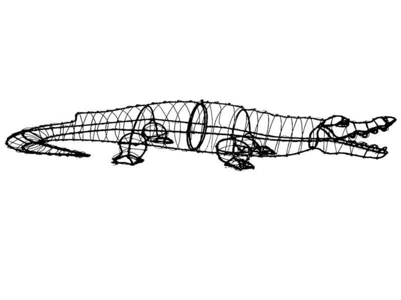 Steel Wire Frame Alligator Topiary Henderson Garden Supply