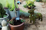 Bull Terrier topiary frame shown planted with succulents - Henderson Garden Supply