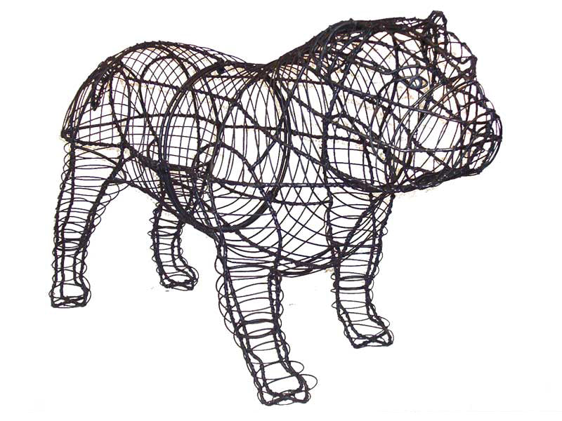 Bulldog Topiary Sculpture - Thumbnail 3