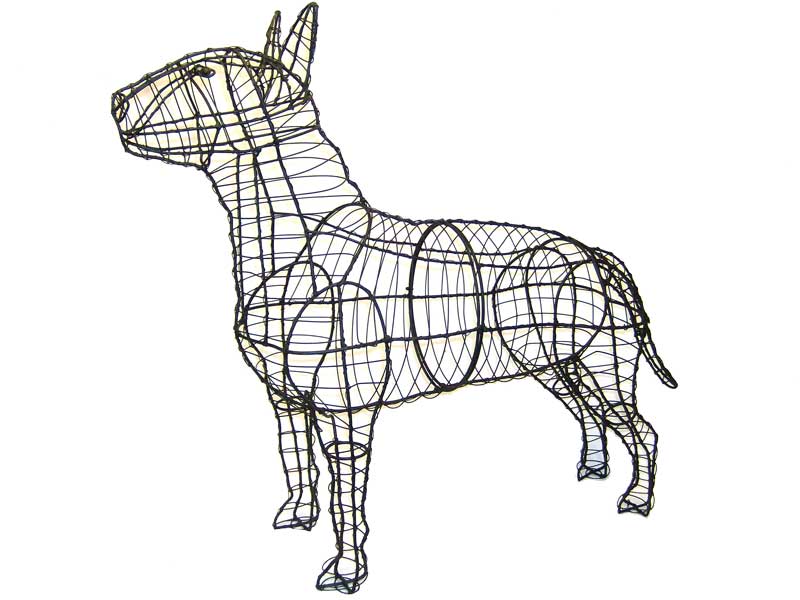 Bull Terrier Rust Free Steel Topiary Frame - Henderson Garden Supply