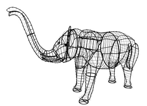 Elephant rust free steel topiary frame - Henderson Garden Supply