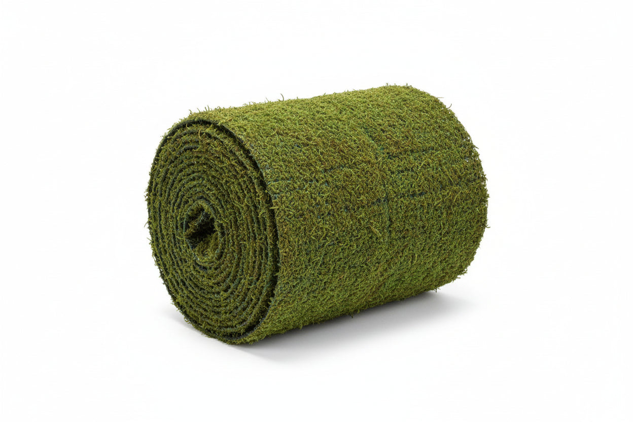 Green Dyed bulk coco fiber roll 36 inch wide by 20 feet long - Henderson Garden Supply