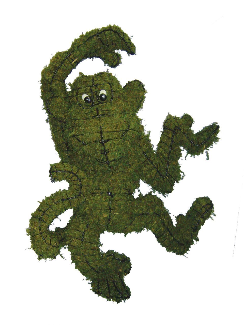 Monkey Topiary Frame filled with green dyed sphagnum moss - Henderson Garden Supply