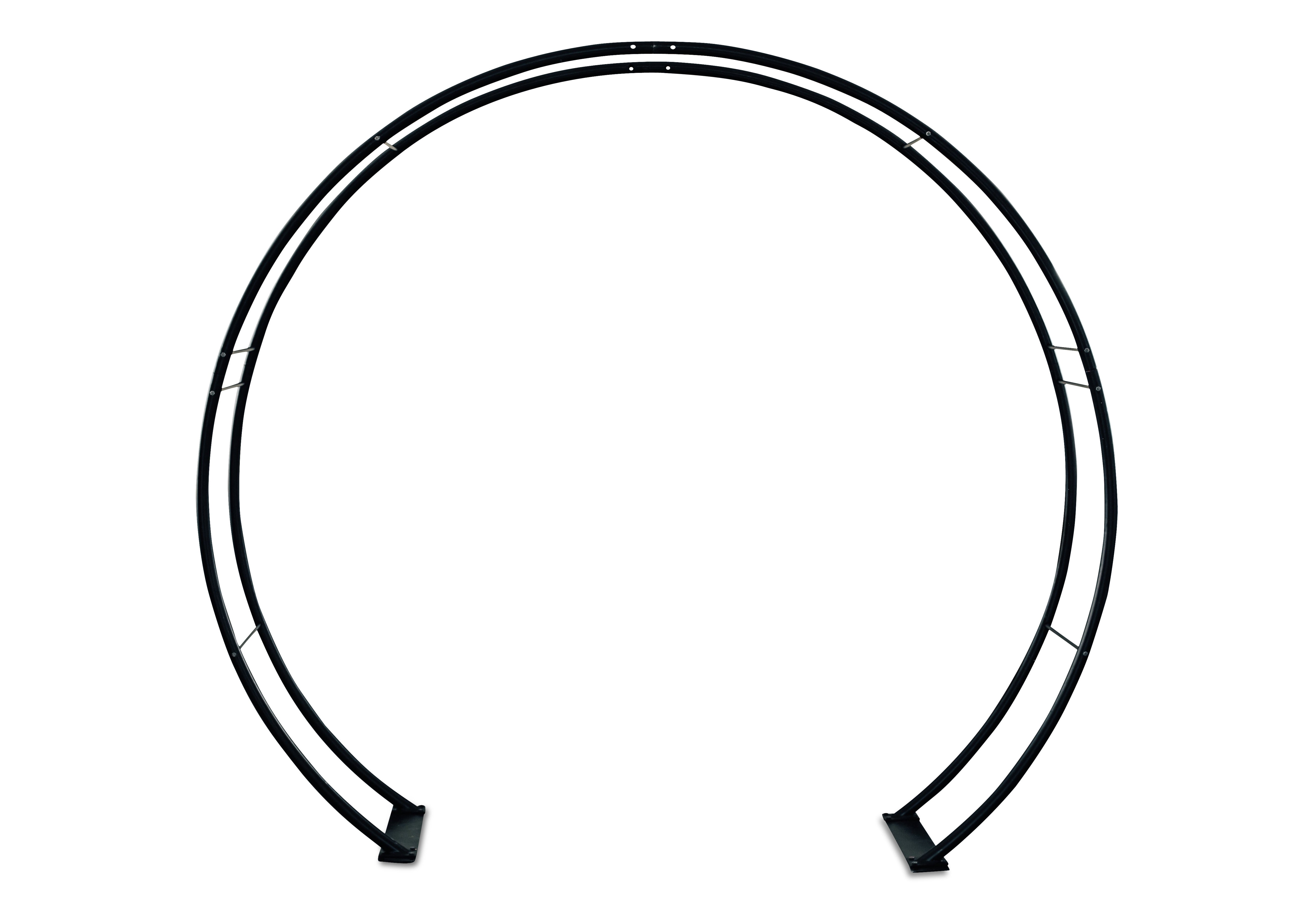 Moon Gate Steel Circle Garden Arch or Wedding Arbor - Henderon Garden Supply