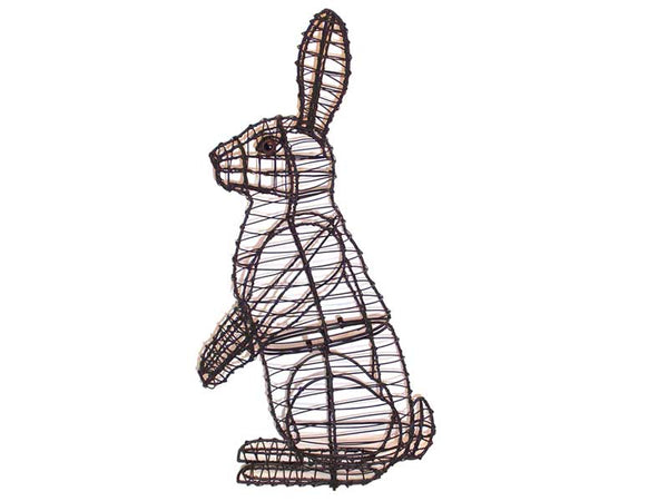 Sitting Upright Rabbit steel topiary frame - Henderson Garden Supply