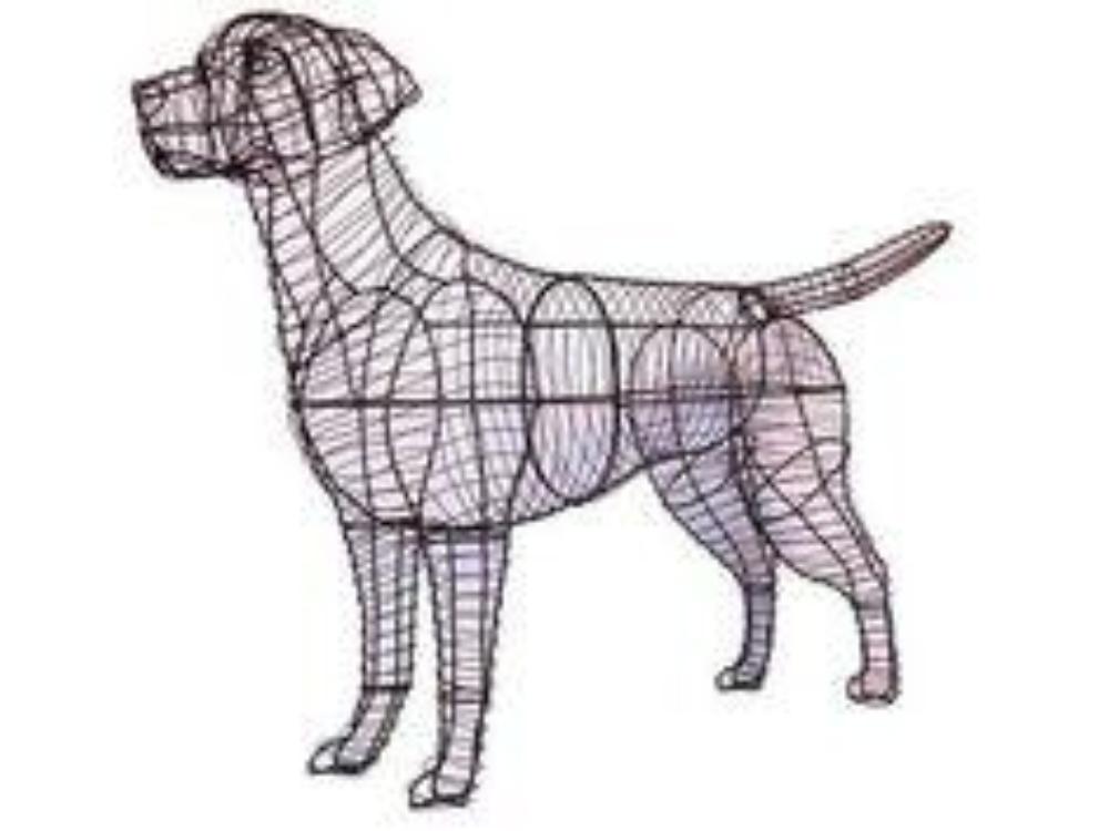 Labrador Retriever steel topiary frame - Henderson Garden Supply
