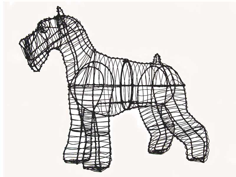 Schnauzer 24" Topiary Sculpture - Thumbnail 3