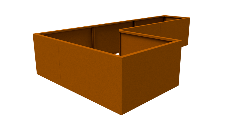 9.5" Height Modular Planter - Weathering